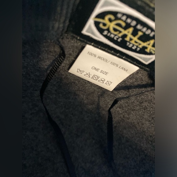 Scala Hat Handmade 100% Wool Gray W/Black Ribbon One Size NWT - Picture 7 of 7